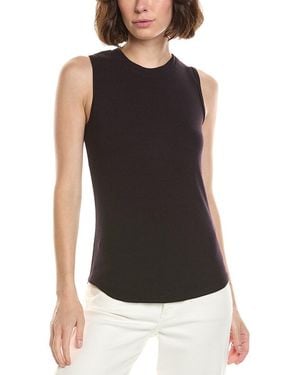 Tahari Ribbed Tank Top - Black
