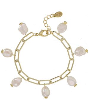 Rachel Reinhardt Jewelry 14k Over Silver Pearl Bracelet - Metallic