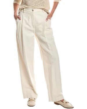 Brunello Cucinelli Linen-Blend Pant - Natural