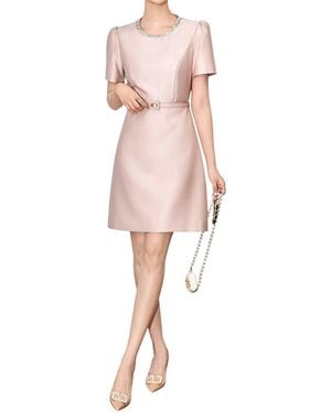 Monique Lagarde Silk Mini Dress - Pink