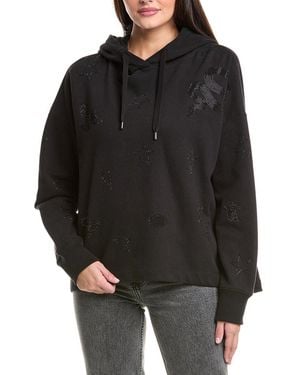AllSaints Etie Embellished Rose Hoodie - Black