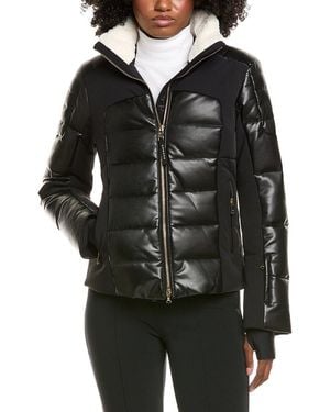 Bogner Ilana Leather Down Coat - Black