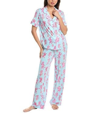 Room Service Pjs 2Pc Dakota Pyjama Set - Blue
