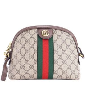 Gucci Brown GG Coated Canvas Ophidia Dome Shoulder Bag Small (authentic Pre- Loved) - Multicolor