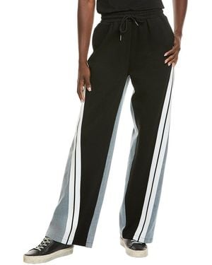 Gracia Garnished Denim Tracksuit Pant - Black