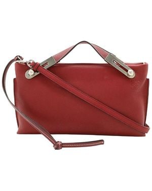Loewe Pink Calfskin Anagram Missy Small Clutch (authentic Pre-loved) - Red
