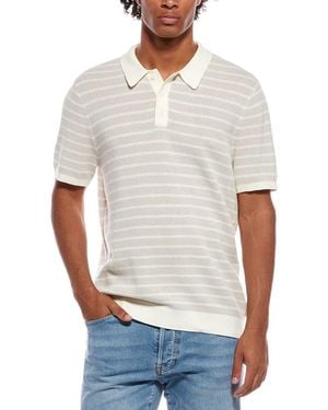 Onia Textured Knit Polo Shirt - White
