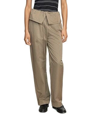 MODERN CITIZEN Arden Drawstring Foldover Pant - Natural