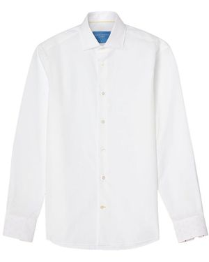 Robert Talbott Reynolds Novelty Cuff Poplin Shirt - White