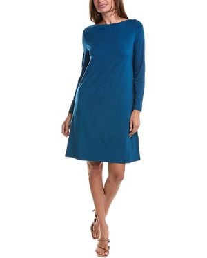 Eileen Fisher Cowl Neck Dress - Blue