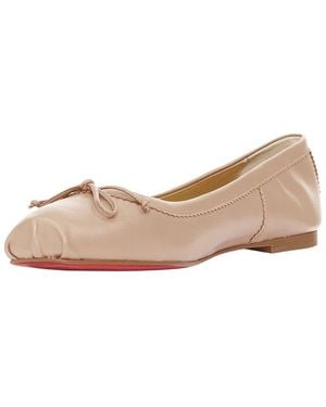 Christian Louboutin Leather Mamadrague Ballet Flat (Authentic Pre- Loved) - Natural
