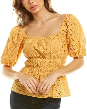 CELINA MOON Puff Sleeve Blouse - Multicolor