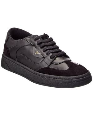 Giuseppe Zanotti Gz/94 Suede & Leather Trainer - Black
