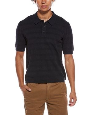 Rag & Bone Troy Zuma Toweling Polo Shirt - Black
