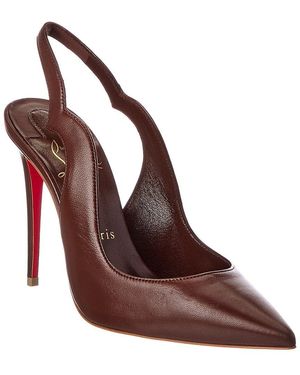 Christian Louboutin 100 Leather Slingback Pump - Brown