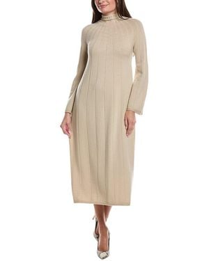 Max Mara Cile Knit Wool Dress - Natural
