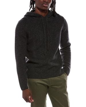 Autumn Cashmere Italian Waffle Wool & Cashmere-Blend Hoodie - Black
