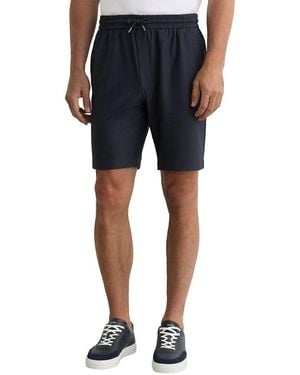 Reiss Ajay Drawstring Seersucker Short - Blue