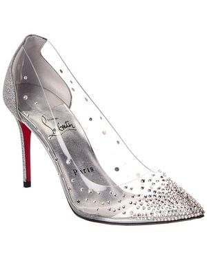 Christian Louboutin Degrastrass 85 Leather Pump - White