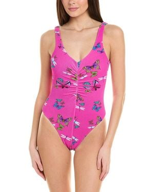 Terez Textured One-Piece - Purple
