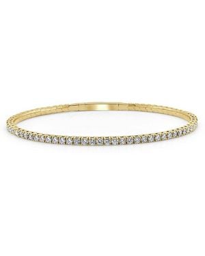 Sabrina Designs 14K 2.57 Ct. Tw. Diamond Flexible Bangle Bracelet - White