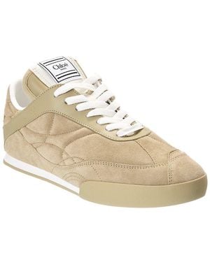 Chloé Kick Suede & Leather Sneaker - Natural