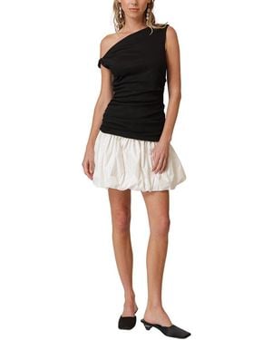 Line & Dot Wesley Mix-Media Mini Dress - Black