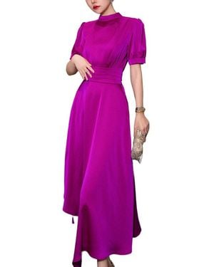 BURRYCO Solid Maxi Dress - Purple
