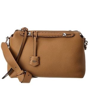 Fendi By The Way Selleria Large Leather Satchel - Brown