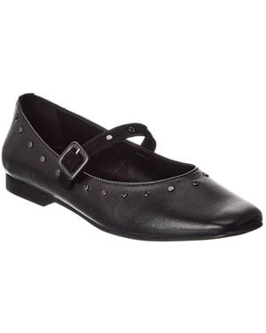 M by Bruno Magli Elissa Leather Flat - Black