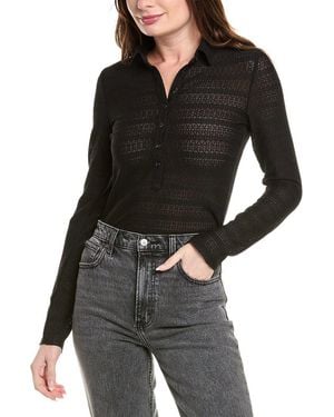 Rag & Bone Julia Polo Shirt - Black