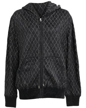 CHANEL Quilted Pattern Hoodie, Size Fr, 42 (authentic Pre-loved) - Black