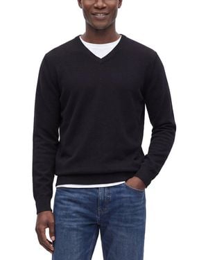 Phenix 100% Cashmere V-Neck Sweater - Blue