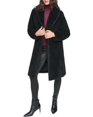 Andrew Marc Edessa Shawl Collar Coat - Black