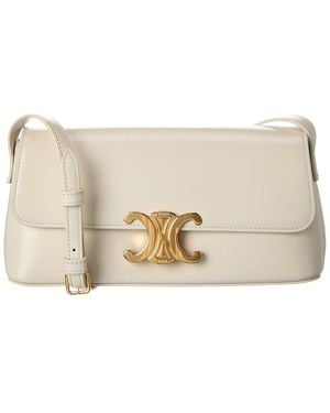 Celine Diana Leather Shoulder Bag - Natural