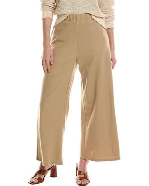 Eileen Fisher Wide Ankle Wool Pant - Natural