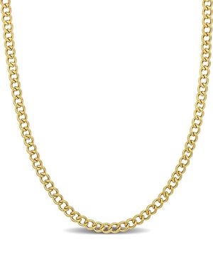 Italian Gold 14K Curb Chain Necklace - Metallic