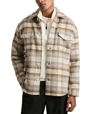 Reiss Mellish Brushed Shirt - Brown