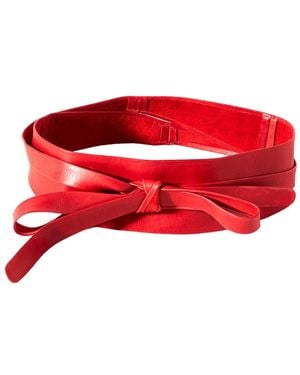 Ada Classic Wrap Leather Belt - Red