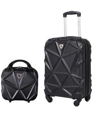 AMKA Gem 2pc Carry-on & Vanity Case Set - Black