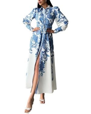 WELLWAY Midi Dress - Blue