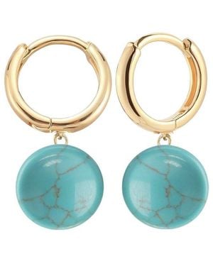 Liv Oliver 18K Plated 13.25 Ct. Tw. Earrings - Blue