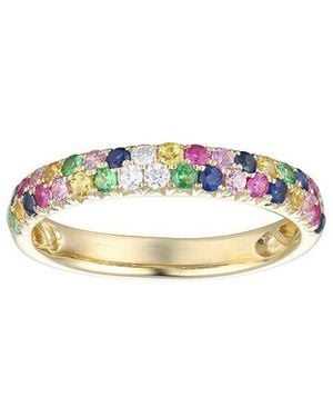 Gregg Ruth 14K 0.74 Ct. Tw. Diamond & Multi Sapphire Ring - White