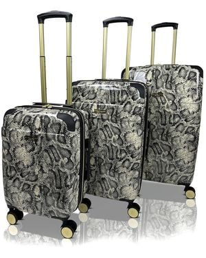 Jenni Chan Python 3pc Hardside Spinner Set - Metallic