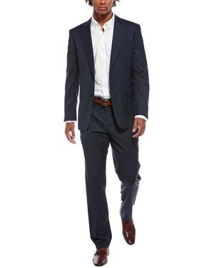 Scotch & Soda 2pc Suit With Flat Front Pant - Blue