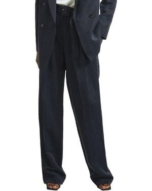 Reiss Olivia Linen-Blend Trouser - Blue