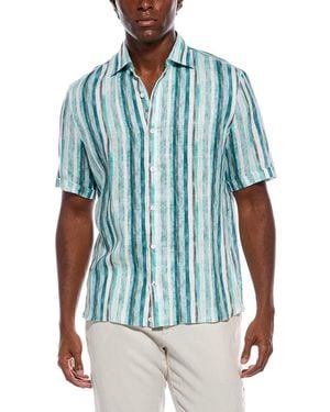 Isaia Linen Sport Shirt - Blue