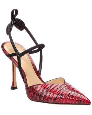 Fendi Very Colibri Lizard-Embossed Leather Slingback Pump - Pink