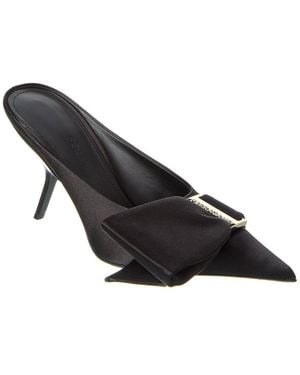Ferragamo Asymmetric Bow Satin Pump - Black