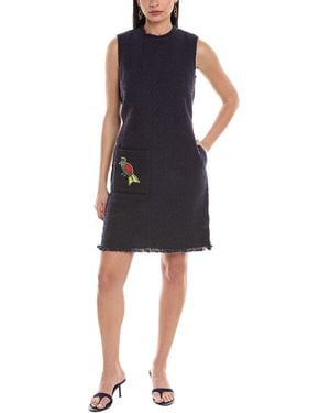 Frances Valentine Twiggy Fringe Shift Dress - Blue